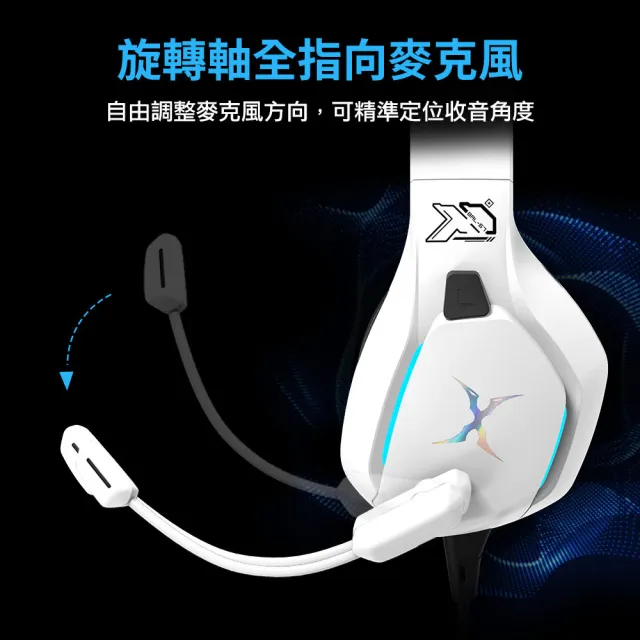 【FOXXRAY 狐鐳】星航者電競耳機麥克風-贈一轉二3.5mm音源線(FXR-BAL-67)
