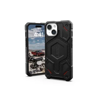【UAG】iPhone 15 磁吸式頂級特仕版耐衝擊保護殼-軍用黑(吊繩殼 支援MagSafe功能 10年保固)