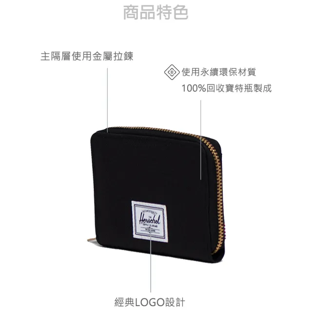 【Herschel】官方直營Tyler Wallet 零錢包-金屬粉