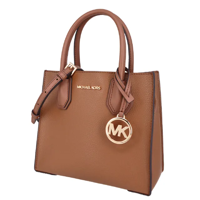 【Michael Kors】MERCER系列 金字LOGO 手提/肩背/斜背 手提包 斜背包(金棕色)