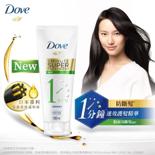 【Dove 多芬】一分鐘護髮精華180mlx3入(深層修護/輕潤保濕/防斷修護)