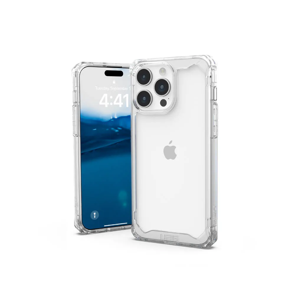 【UAG】iPhone 15 Pro Max 耐衝擊保護殼-極透明(吊繩殼 有效抵擋UV紫外線 支援無線充電)