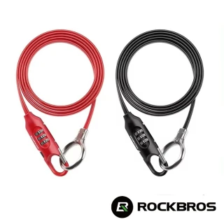 【ROCKBROS洛克兄弟】多功能輕量密碼鎖(車鎖/長度150cm/密碼鎖/便攜式/防盜/上鎖/單車/自行車)