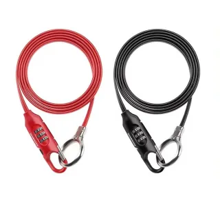 【ROCKBROS洛克兄弟】多功能輕量密碼鎖(車鎖/長度150cm/密碼鎖/便攜式/防盜/上鎖/單車/自行車)