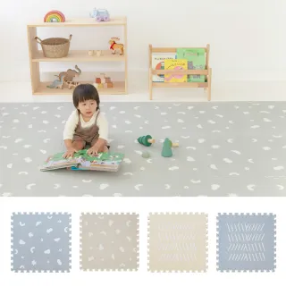 【PatoPato】自然系風格巧拼地墊／60x60x1.4cm／遊戲地墊／抗菌地墊/拼接地墊(小島草木／小島拾石/12片組)