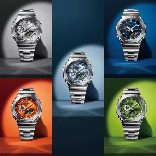 【CASIO 卡西歐】G-SHOCK GM-2110D系列八角雙顯電子錶手錶 送禮 禮物 推薦(多款任選一款)