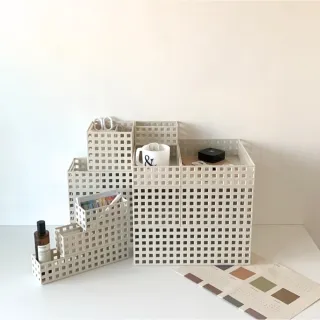 【GINII 基尼家居】LECO積木系列收納籃 收納盒 桌上置物盒 L20.9xW6.9xH6.7cm 台灣製  1入 G03101F