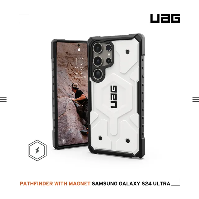 【UAG】Galaxy S24 Ultra 磁吸式耐衝擊保護殼-白(支援MagSafe功能)