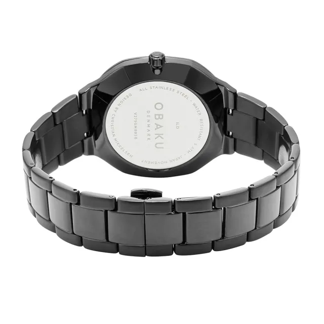【OBAKU】OBAKU 八角哲學紳士三眼時尚腕錶-黑(V275GMMBSB)