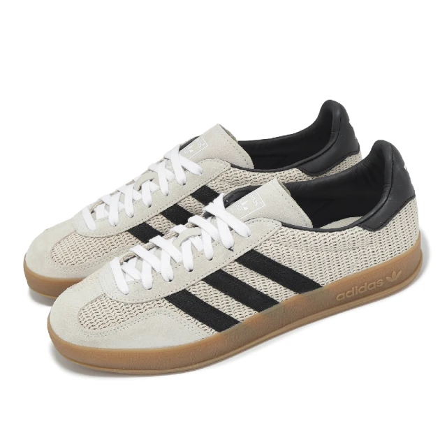 adidas 愛迪達 休閒鞋 Gazelle Indoor 男鞋 女鞋 米白 黑 復古 麂皮 德訓鞋 愛迪達(IH4769)