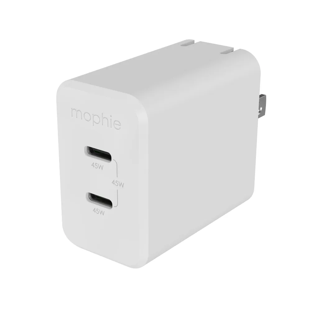 【mophie】speedport 45W USB-C雙孔2C氮化鎵充電器(雙孔2C氮化鎵GaN快充器)