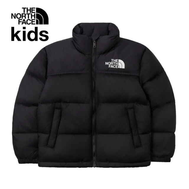 The North Face 經典ICON-北面兒童黑色防潑水保暖可打包羽絨外套｜8A4CJK3