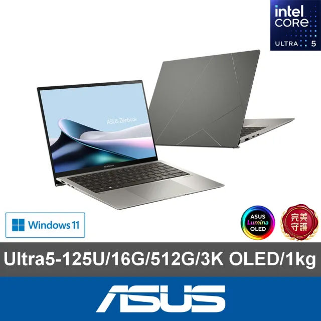 【ASUS】Office 2021組★13.3吋Ultra 5輕薄AI筆電(ZenBook UX5304MA/Ultra 5-125U/16G/512G/W11/3K/EVO)