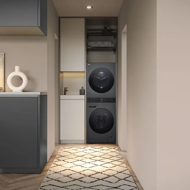 【LG 樂金】1310洗衣塔×608公升冰箱〔1+1超值組〕(WD-S1310W+GR-HL600MBN)