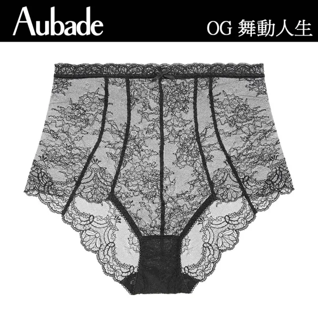 【Aubade】舞動人生蕾絲高腰褲 性感小褲 法國進品 女內褲(OG-黑)