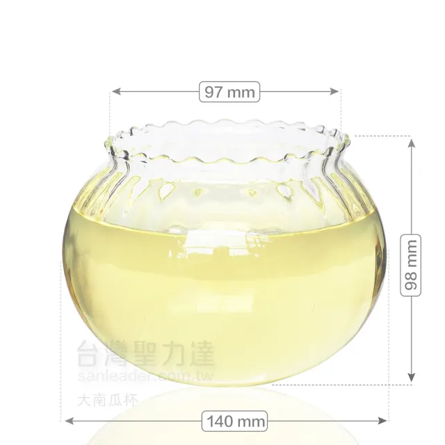 【台灣聖力達】大南瓜杯 油燈杯 點燈供佛(寬14cm・高耐熱玻璃 高硼砂 臺灣製造)