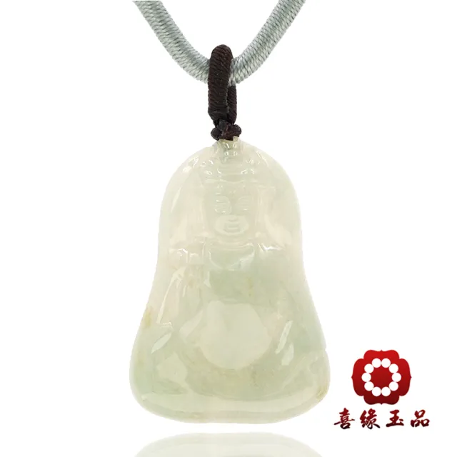 【喜緣玉品】觀音 天然翡翠A貨 白衣玉觀音玉墜(開運風水)