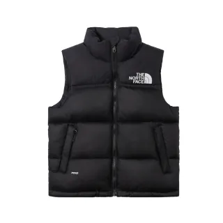 【The North Face 官方旗艦】經典ICON-北面兒童黑色DWR防潑水羽絨背心｜8A4BJK3(700蓬鬆度)