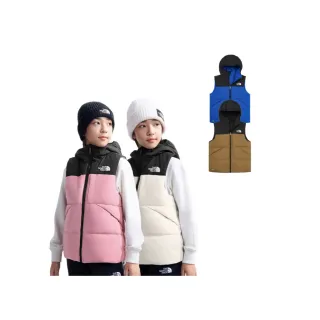 【The North Face】換季必備-兒童防潑水保暖兩面羽絨背心(多款任選)