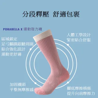 【Porabella】壓力襪 撞色 小腿襪 健身襪 跑步襪 運動壓力襪 睡眠襪 顯瘦襪 美腿襪leg socks