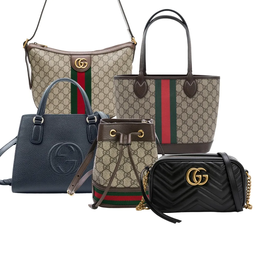 【GUCCI 古馳】OPHIDIA/Marmont雙G金屬鍊帶/SOHO/斜背包/兩用包/托特包/水桶包(多款多色選)