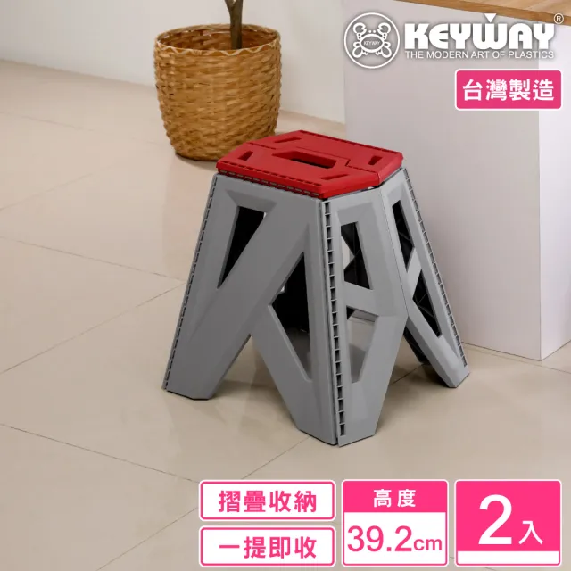 【KEYWAY 聯府】麥斯摺合椅39cm-2入(露營野餐 折疊收藏 MIT台灣製造)