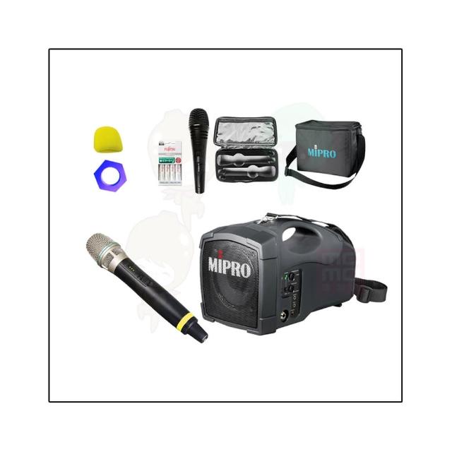 【MIPRO】MA-101G 5.8GHz 單頻無線麥克風攜帶型喊話器(配1手握式無線麥克風58H)