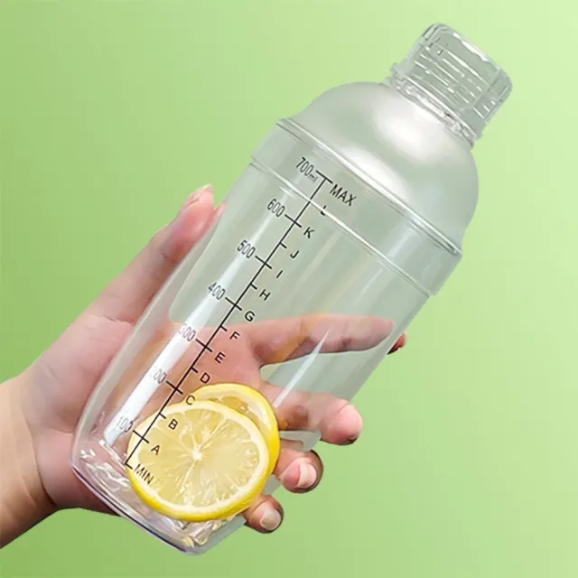 【晴安居】加厚型食品級DIY飲料雪克杯 不鏽鋼搗汁棒夏季手搖飲調制杯(1000ml*1)