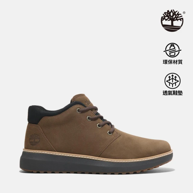 Timberland 男款深棕色皮革中筒休閒靴(A69Q5W