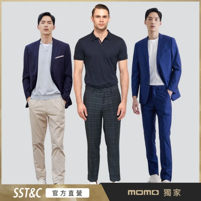 SST&C 精選限定 男裝 修身/休閒彈性西裝褲-多款任選(DM)