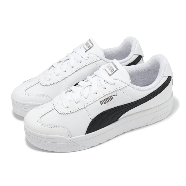 PUMA 休閒鞋 Roma Feminine Wns 女鞋 白 黑 復古 微厚底 小白鞋(398609-04)