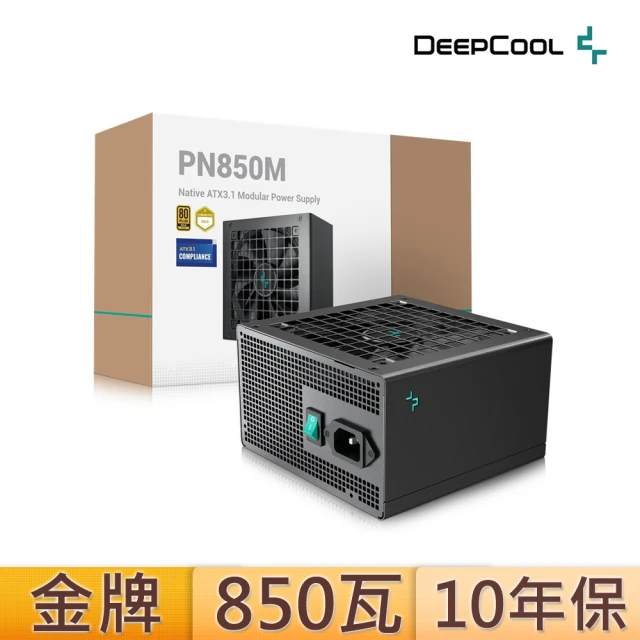 DeepCool 九州風神 PN850M{黑色} 850W 金牌 電源供應器(全模組/ATX3.1/PCIE 5.1)