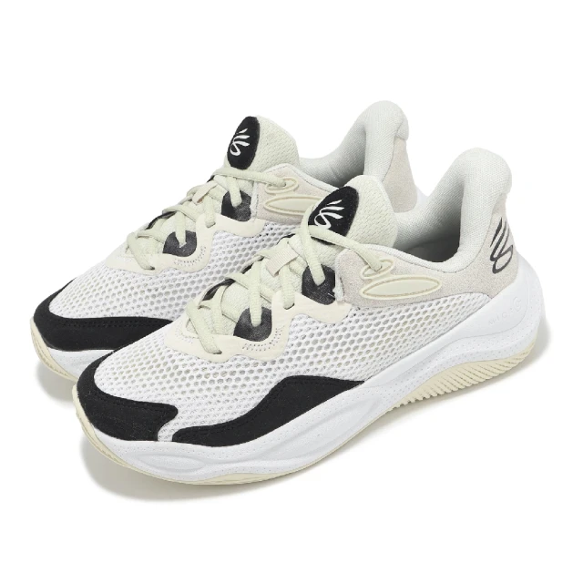 UNDER ARMOUR 籃球鞋 Curry Splash 24 AP SDE 男鞋 米白 黑 麂皮 緩衝 咖哩 運動鞋 UA(3028193100)