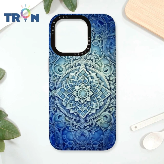 TRON iPhone 16/16 PLUS/16 PRO/16 Pro Max 印度Henna幸運祝福圖騰 防摔太空殼 透白款 軟硬殼 手機殼