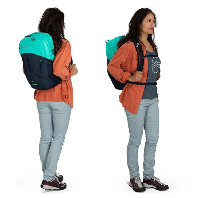 【Osprey】雙11 Comet 30 多功能休閒後背包 30L 黑色(商務通勤背包 電腦背包 筆電背包)