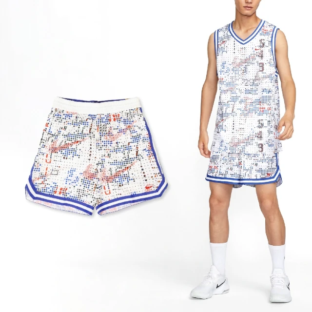 NIKE 耐吉 球褲 DNA 6” Basketball Shorts 男款 藍橘 速乾 寬鬆 籃球 運動 短褲(FZ0686-100)