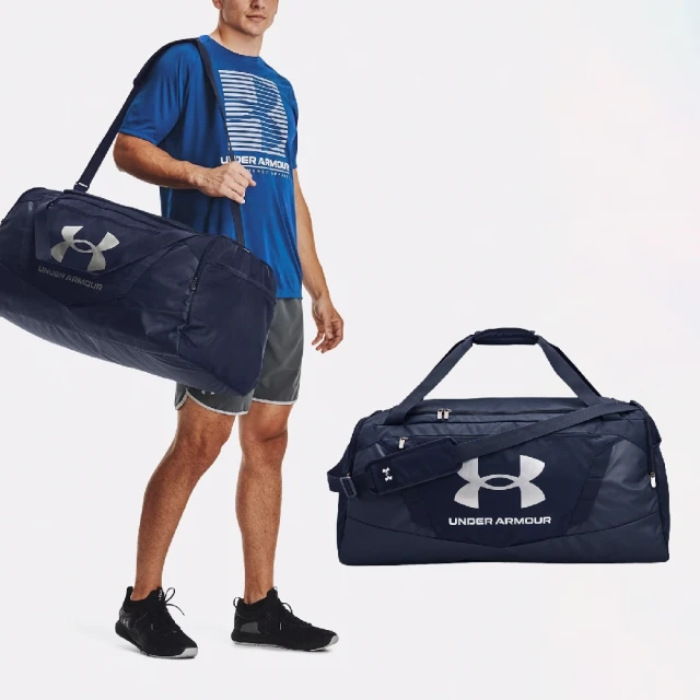 UNDER ARMOUR 健身包 Undeniable 5.0 Large Duffle Bag 藍銀 防潑水 旅行袋 UA(1369224410)