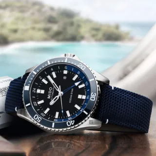 【MIDO 美度】官方授權 Ocean Star 海洋之星 GMT 200米潛水機械錶-44mm 母親節 禮物 送禮(M0266291705100)