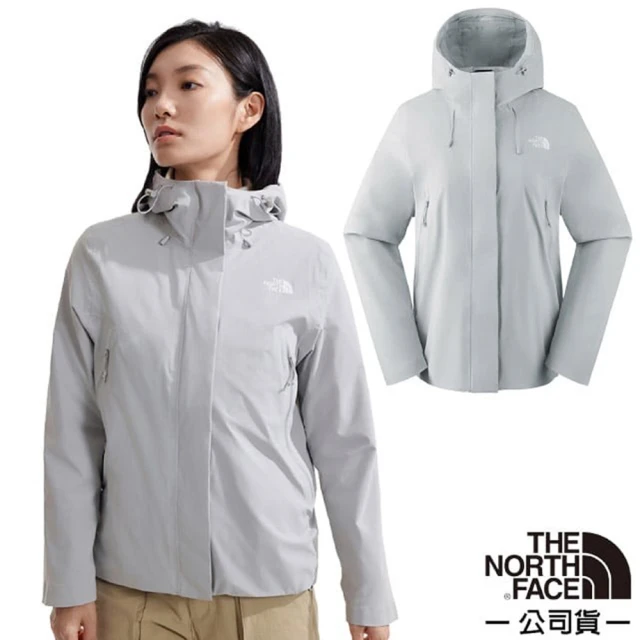 The North Face 女 TWILIGHT 機能性WINDWALL防風防潑水保暖透氣連帽外套.休閒夾克(89Y2-A0M 星塵灰)