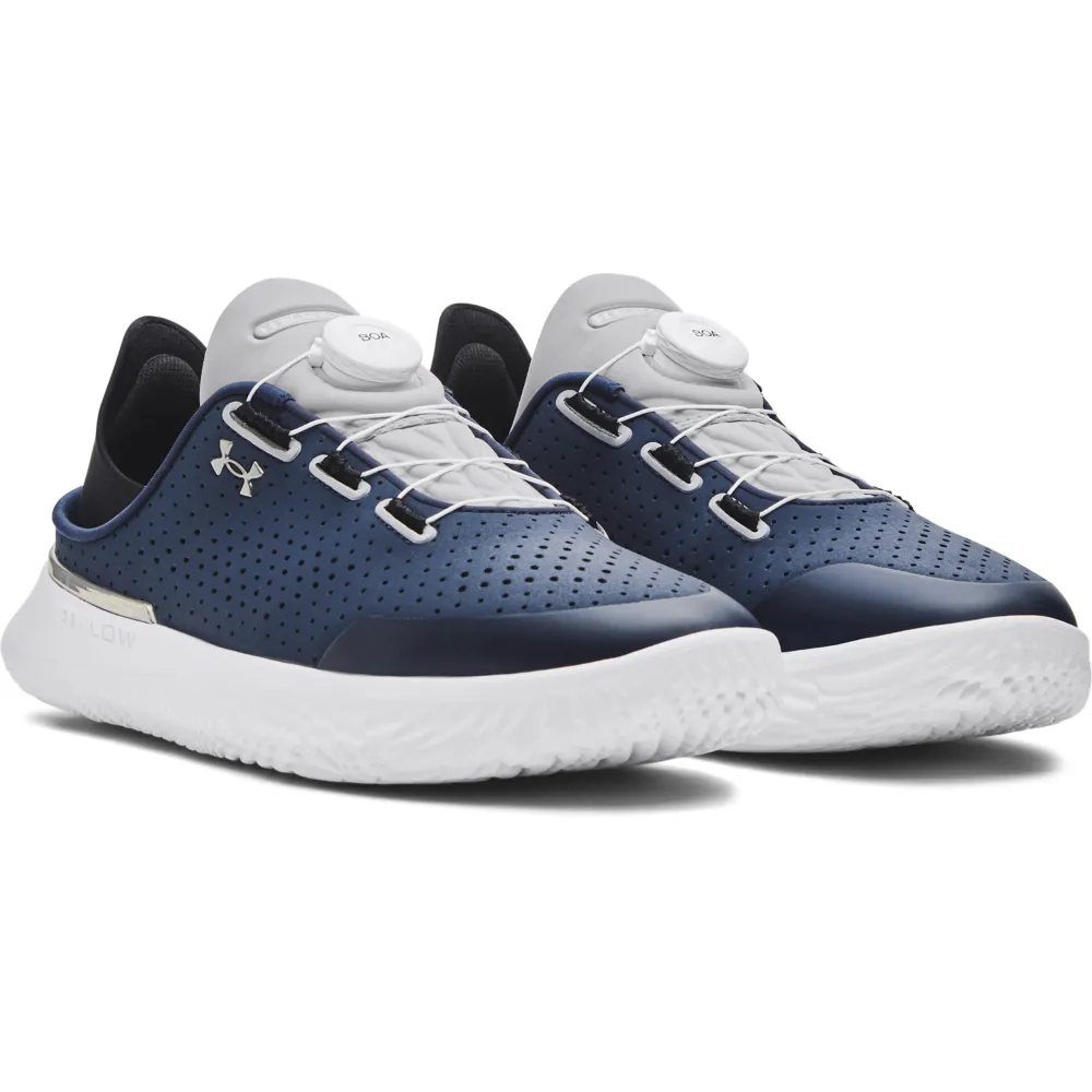 【UNDER ARMOUR】UA 男女同款 FLOW Slipspeed 休閒訓練鞋 運動鞋_3026197-406(深藍)