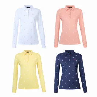 【PING】女款網眼吸濕排汗抗UV高爾夫薄長袖POLO衫-共4色(GOLF/高爾夫球衫/RA24291)