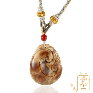 【Woogie武吉珠寶】琥珀蜜蠟白根珀如意項鍊(白根珀40mm)