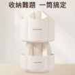 【MUAN】雙層旋轉筆筒 辦公文具收納盒 桌上小物收納 刷具收納桶 多功能筆筒