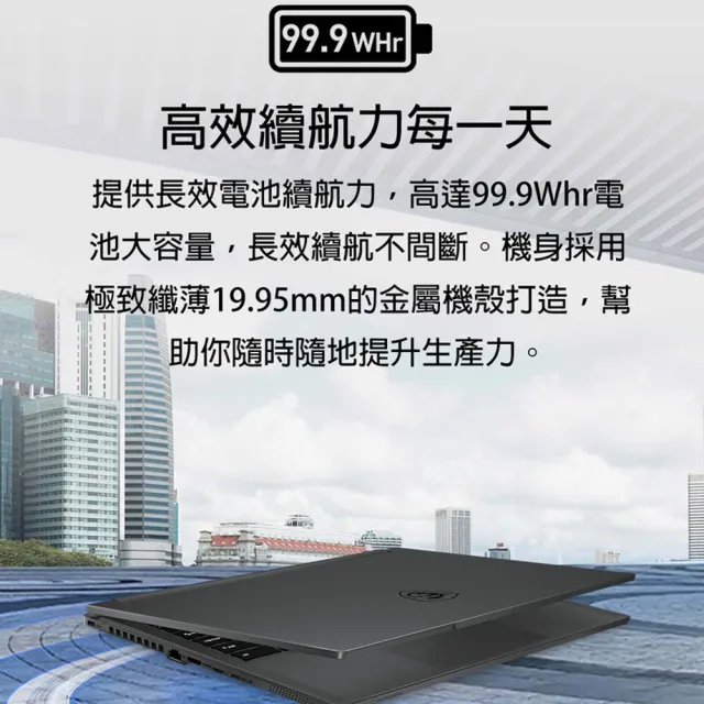 【MSI 微星】16吋Ultra7 RTX A2000創作者筆電(CreatorPro16 AI/Ultra 7-155H/32G/2TB SSD/W11P/070TW)