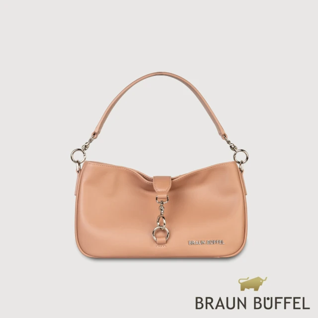 BRAUN BUFFEL 德國小金牛 台灣總代理 馬克西 小肩包-藕粉色(BF847-26-CG)