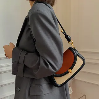 【MoonDy】雙11 包包女斜背包 肩背包 側背包 腋下包 真皮包包 馬鞍包 單肩腋下包 復古包包 腋下