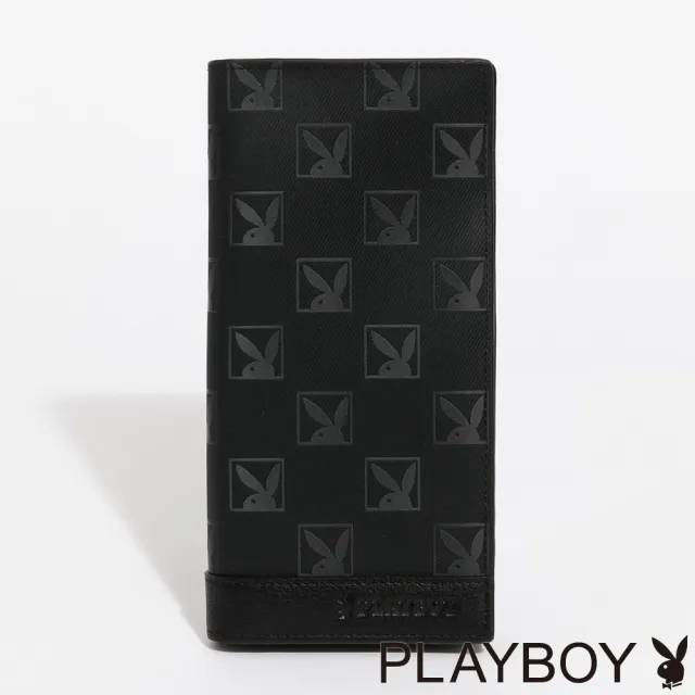 【PLAYBOY】翻蓋長夾  Meaningful系列(黑色)