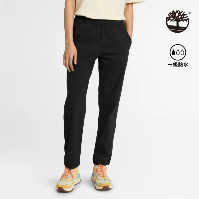 Timberland 女款黑色防潑水彈性休閒長褲(A61Q7001)