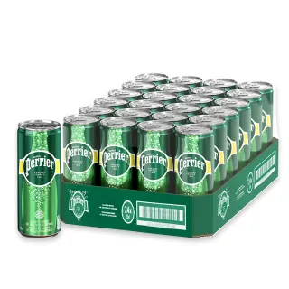 【Perrier 沛綠雅】氣泡天然礦泉水330mlx24入/箱(鋁罐裝)