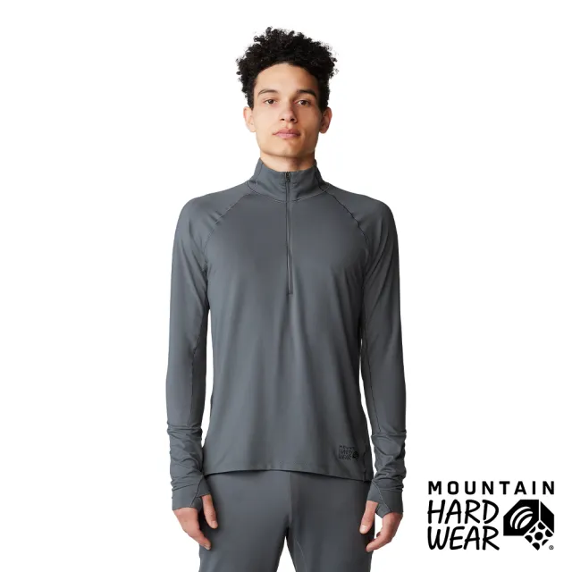 【Mountain Hardwear】Butter Up™ Half Zip 奶油感防曬半拉鍊長袖排汗衣 男款 火山黑 #2084661